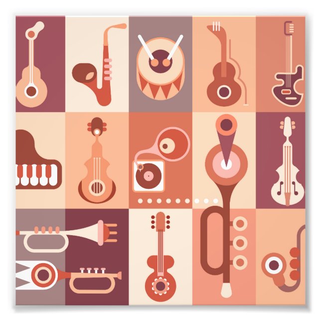 Music Instruments Photo Print (Front)