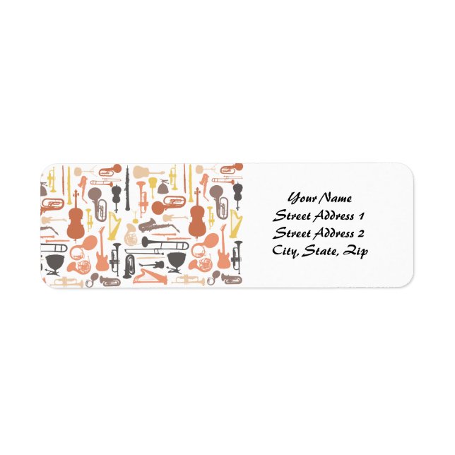 Music Instruments Return Address Label (Front)