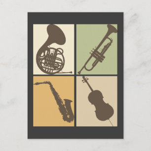Music Instruments T-shirt Postcard