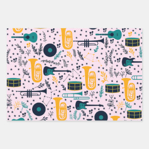 Music Instruments Wrapping Paper