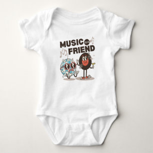 Music is a friend baby T-Shirt Baby Bodysuit