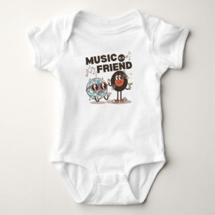 Music is a friend baby T-Shirt Bodysuit
