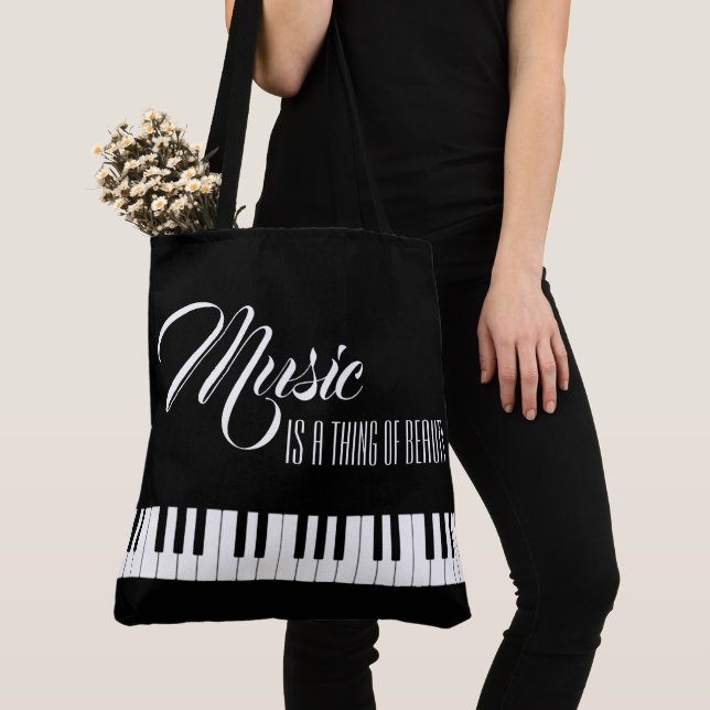 Music Is A Thing Of Beauty Tote Bag (Close Up)