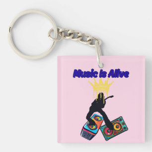 Music Is Alive Key Ring