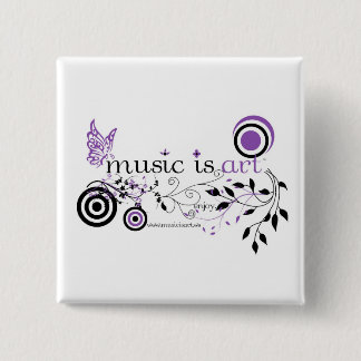 Music Is Art 15 Cm Square Badge