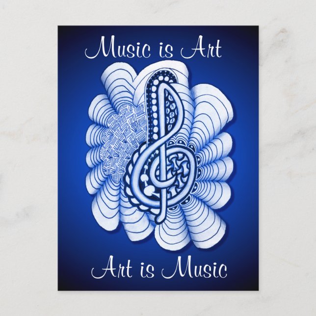 Music is Art Postcard (Front)