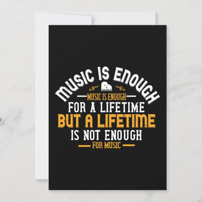 Music Is Enough For A Lifetime Save The Date (Front)