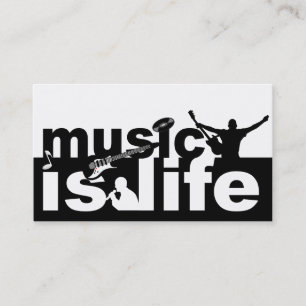 Music is life business card - customise!
