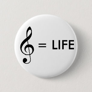 "Music is Life" Button