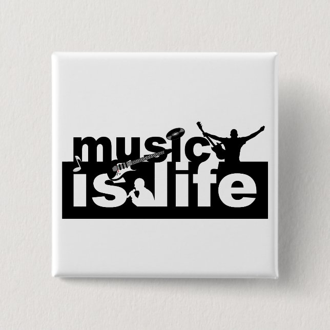 Music is Life button - customise! (Front)