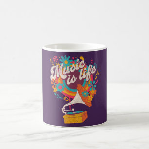 Music is life coffee mug
