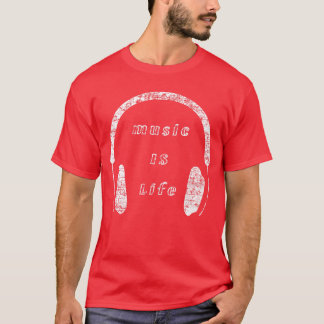 Music is life design boy retro T-Shirt