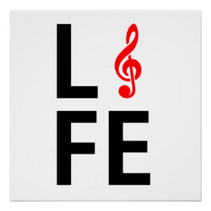 Music is life illustration. poster