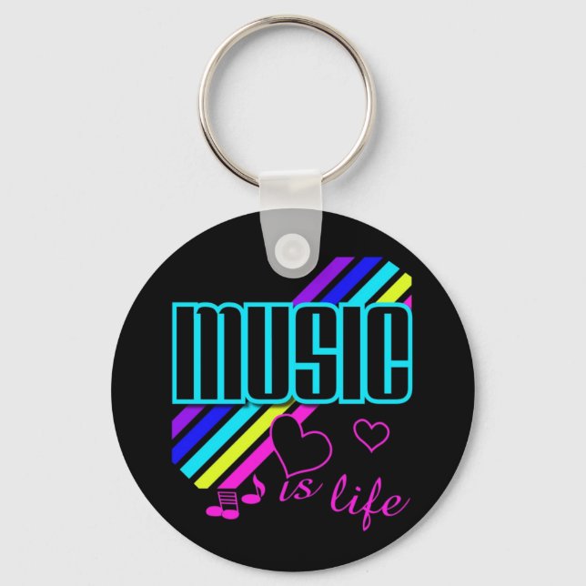 Music is life key ring (Front)