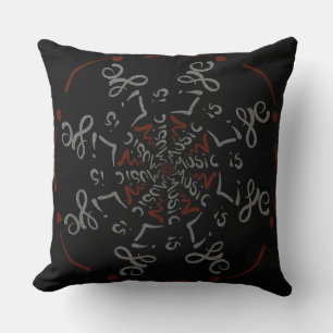 Music Is Life! Mandala Cushion