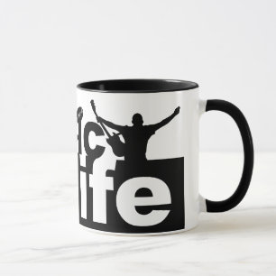 Music is Life mug - choose style, colour