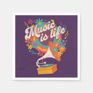 Music is life napkin