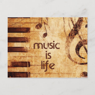 Music is Life Postcard