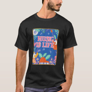 Music Is Life Retro Nature T-Shirt