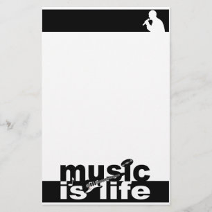 Music is Life stationary, customise Stationery