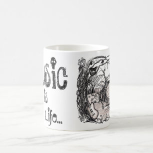 Music is life - The band room Artwork on mug