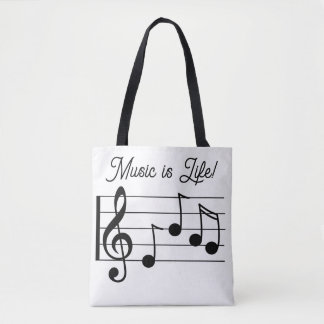 Music is Life! Tote Bag