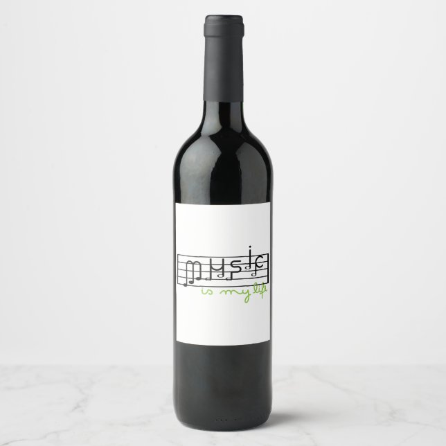 Music Is Life Wine Label (Front)