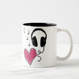 Music Is Love Two-Tone Coffee Mug