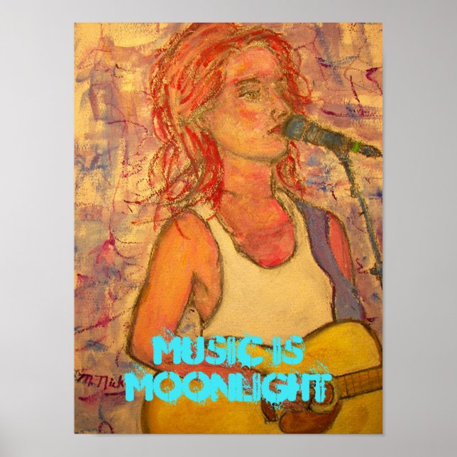 music is moonlight art poster (Front)