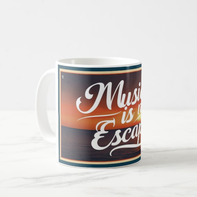 Music Is My Escape Coffee Mug (Front Left)