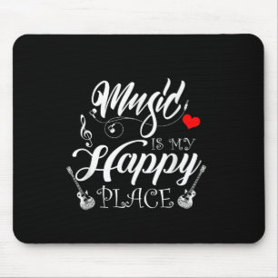 Music Is My Happy Place Motivational Life Quote Sa Mouse Pad