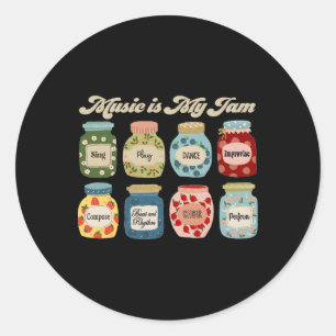 Music Is My Jam Byck To School Music Teacher Speci Classic Round Sticker