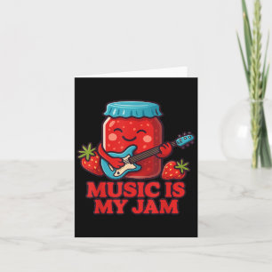 Music Is My Jam Cute Retro Music Teacher Art  Card