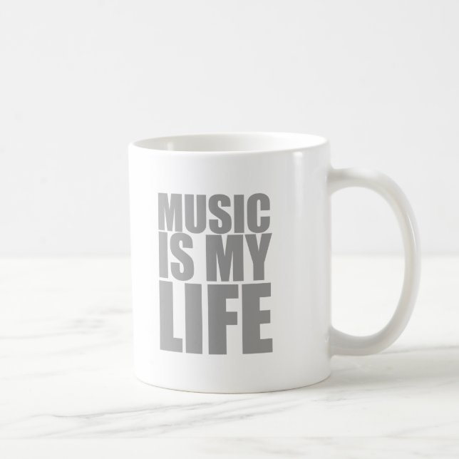 Music Is My Life - DJ Disc Jockey Audio Coffee Mug (Right)