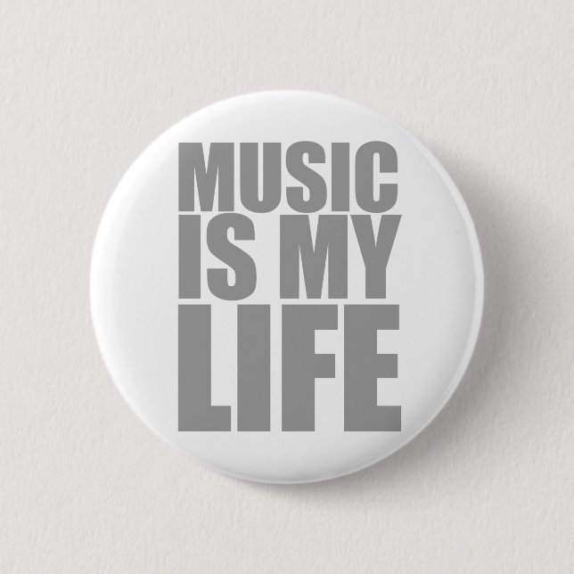 Music Is My Life - Emo Alternative Grunge Rock 6 Cm Round Badge (Front)