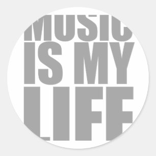 Music Is My Life - Emo Alternative Grunge Rock Classic Round Sticker