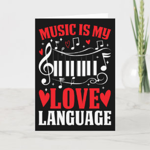 Music Is My Love Language Funny Valentine Day Musi Card