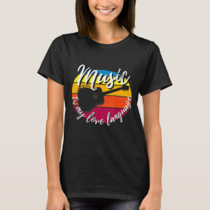 Music is My Love Language retro music vintage conc T-Shirt