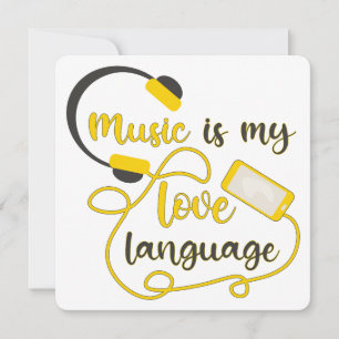 Music is my love language romantic phrase save the date