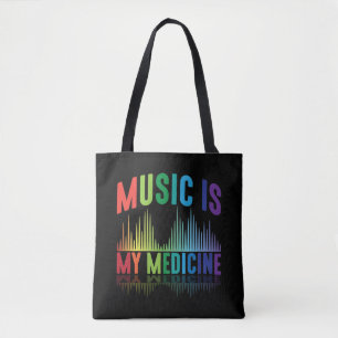 Music Is My Medicine DJ Music Producer Musician Tote Bag