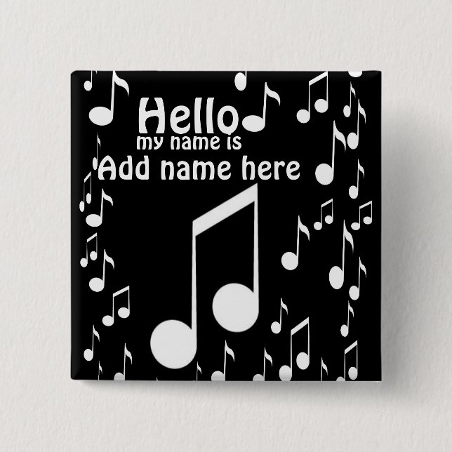 Music is my name_ 15 cm square badge (Front)