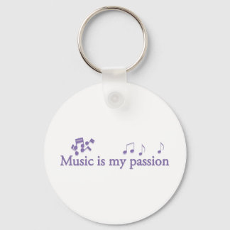 Music is my passion key ring