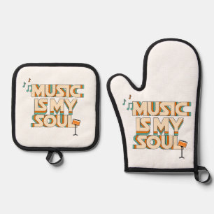 Music Is My Soul Oven Mitt & Pot Holder Set