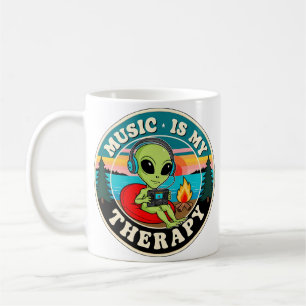 Music is my therapy coffee mug