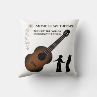 Music Is My Therapy Cushion
