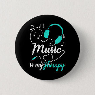 Music Is my Therapy Cute Music Lover 6 Cm Round Badge
