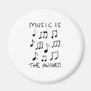 Music is my Therapy Drawing Print Poster Magnet