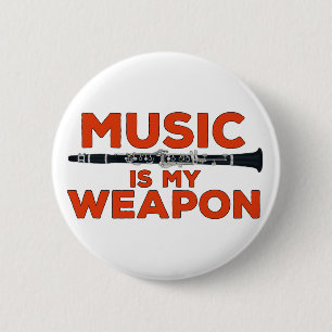 Music is My Weapon 6 Cm Round Badge