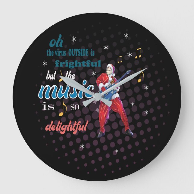 Music Is So Delightful Large Clock (Front)