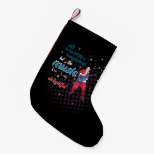 Music Is So Delightful Small Christmas Stocking